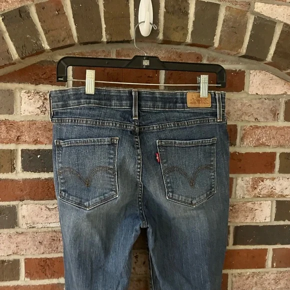 LEVIS Dark Blue Perfect Waist 525 Straight Leg Jeans size 10 - Picture 8 of 11